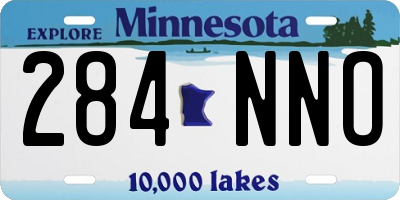 MN license plate 284NNO