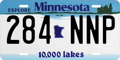 MN license plate 284NNP