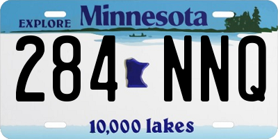 MN license plate 284NNQ
