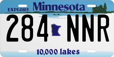 MN license plate 284NNR