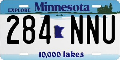 MN license plate 284NNU
