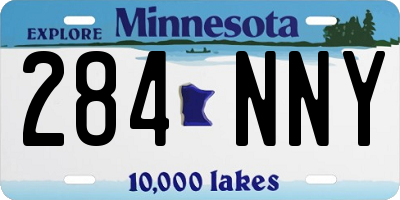 MN license plate 284NNY