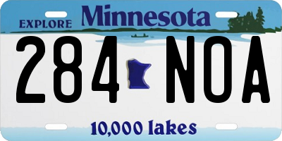 MN license plate 284NOA