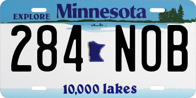 MN license plate 284NOB