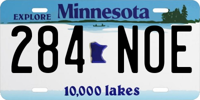 MN license plate 284NOE