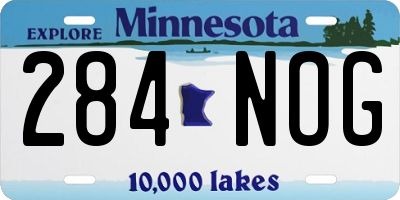 MN license plate 284NOG