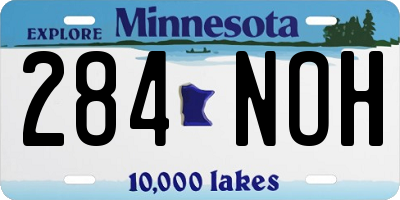 MN license plate 284NOH