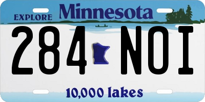 MN license plate 284NOI