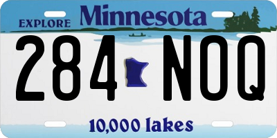 MN license plate 284NOQ