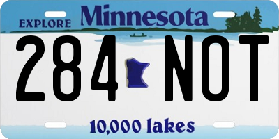 MN license plate 284NOT