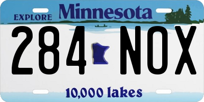 MN license plate 284NOX