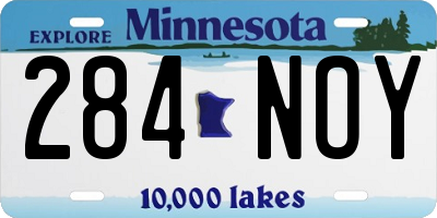 MN license plate 284NOY