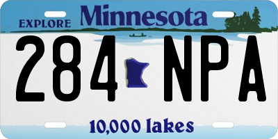 MN license plate 284NPA
