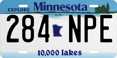 MN license plate 284NPE