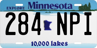 MN license plate 284NPI