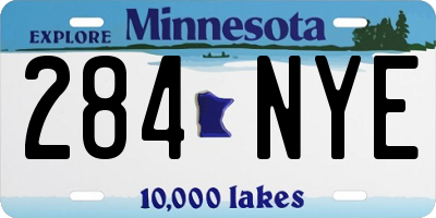 MN license plate 284NYE