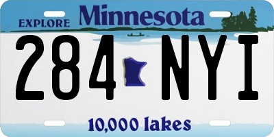 MN license plate 284NYI