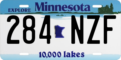 MN license plate 284NZF