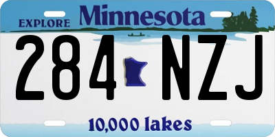 MN license plate 284NZJ