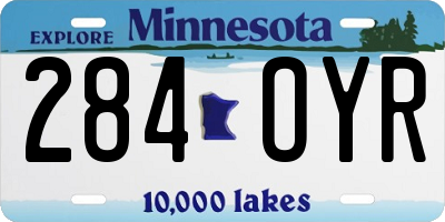 MN license plate 284OYR