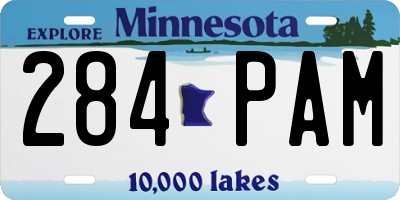 MN license plate 284PAM