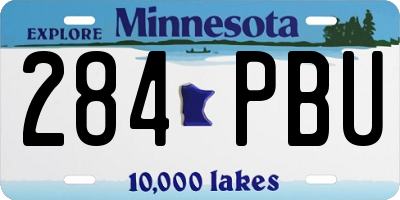 MN license plate 284PBU