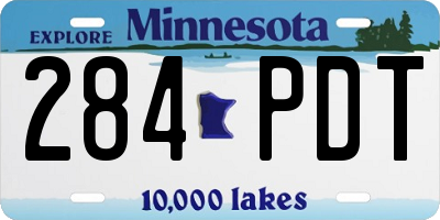 MN license plate 284PDT