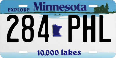 MN license plate 284PHL