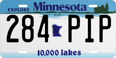 MN license plate 284PIP