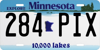MN license plate 284PIX