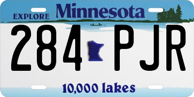 MN license plate 284PJR
