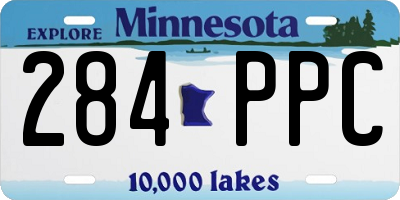 MN license plate 284PPC