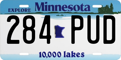 MN license plate 284PUD