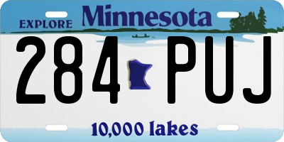 MN license plate 284PUJ