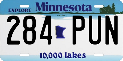 MN license plate 284PUN