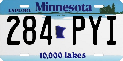MN license plate 284PYI