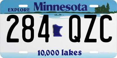 MN license plate 284QZC