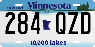 MN license plate 284QZD