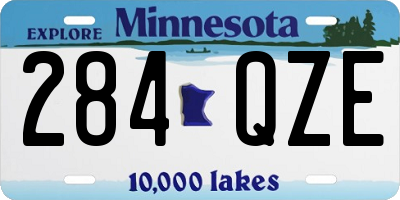 MN license plate 284QZE
