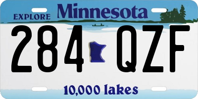 MN license plate 284QZF