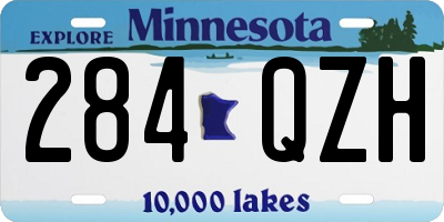 MN license plate 284QZH