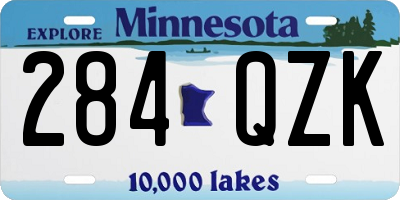 MN license plate 284QZK