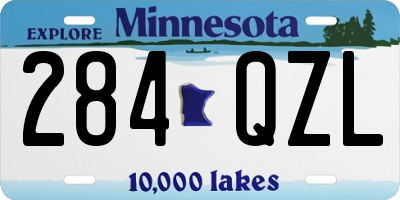 MN license plate 284QZL
