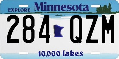 MN license plate 284QZM