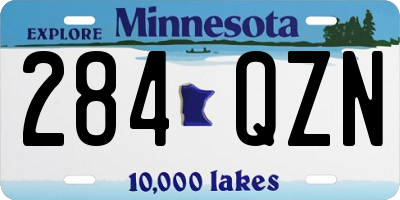 MN license plate 284QZN