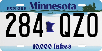 MN license plate 284QZO