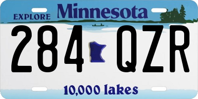 MN license plate 284QZR