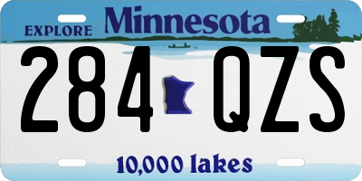 MN license plate 284QZS