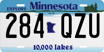 MN license plate 284QZU