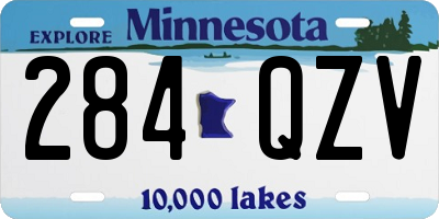 MN license plate 284QZV